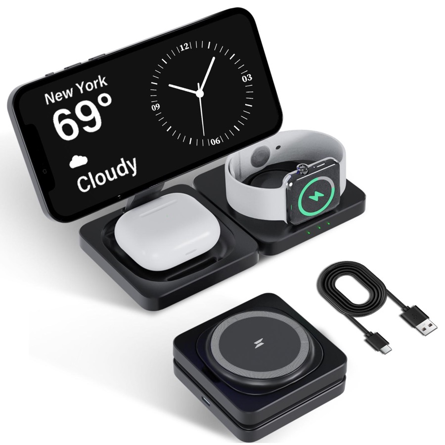 Sigerio Power-Routing Station - 3 in 1 Charging Station for Apple Magsafe Charger Travel Accessories