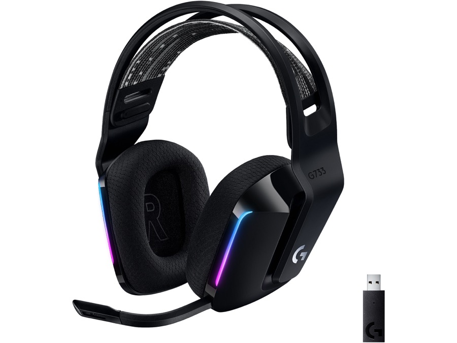 Logitech Compact Play Add-on - Logitech G733 Lightspeed Wireless Gaming Headset with Suspension Headband