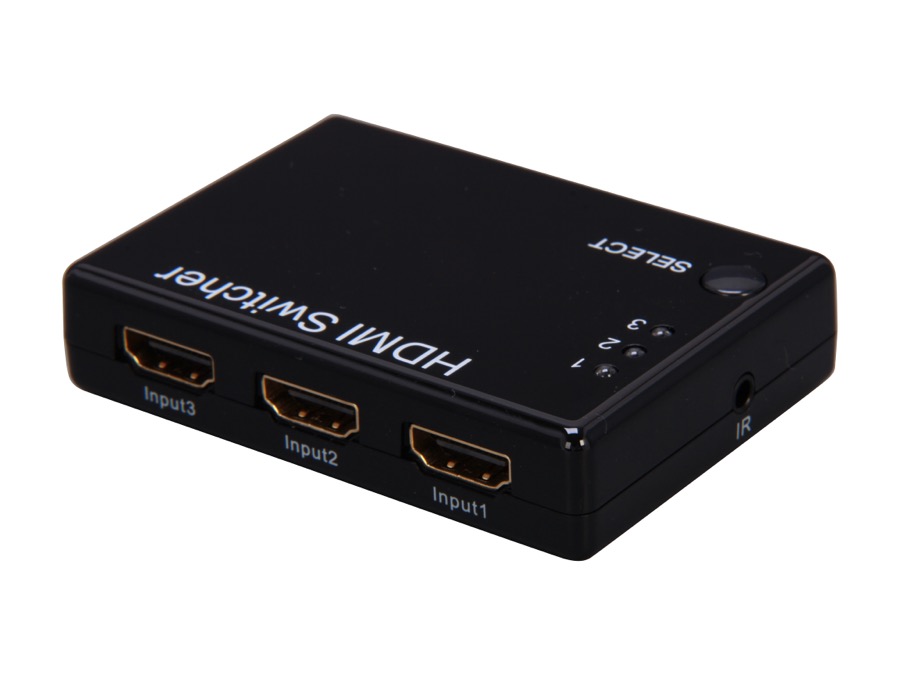 Nippon Labs Signal Routing Adapter - Nippon Labs HDMI-3X1-SWT HDMI Switch Hub with 1 Output Female Port and 3 Input Fem